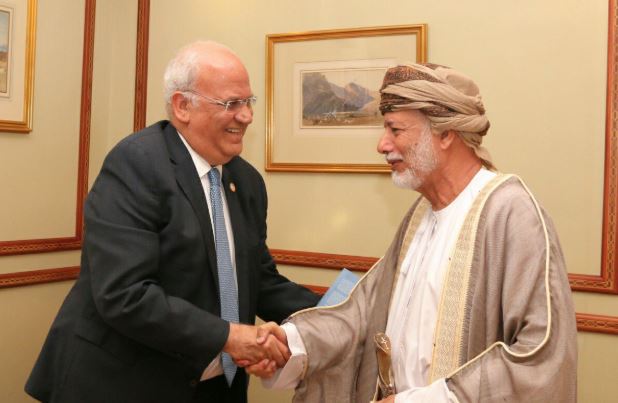"بن علوي" يستقبل كبير مفاوضين منظمة التحرير الفلسطينية