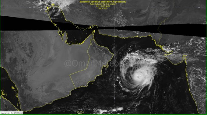 الأرصاد : الإعصار المداري "مها" يبعد 620 كم عن سواحل السلطنة