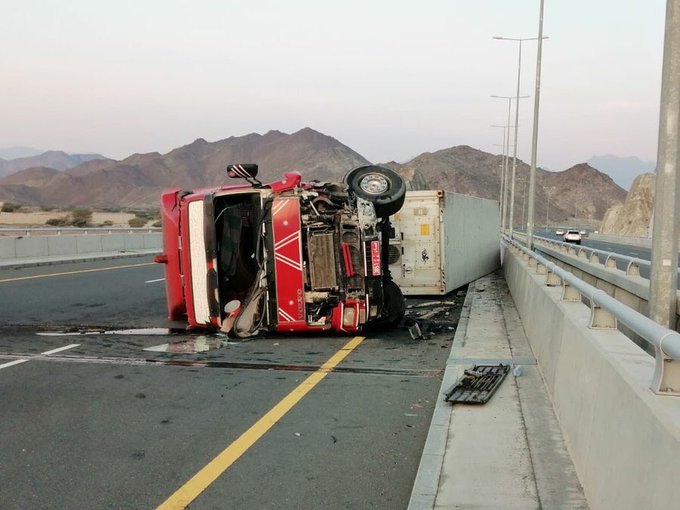 Accident on this road in Oman