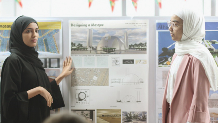 Students present mosque design