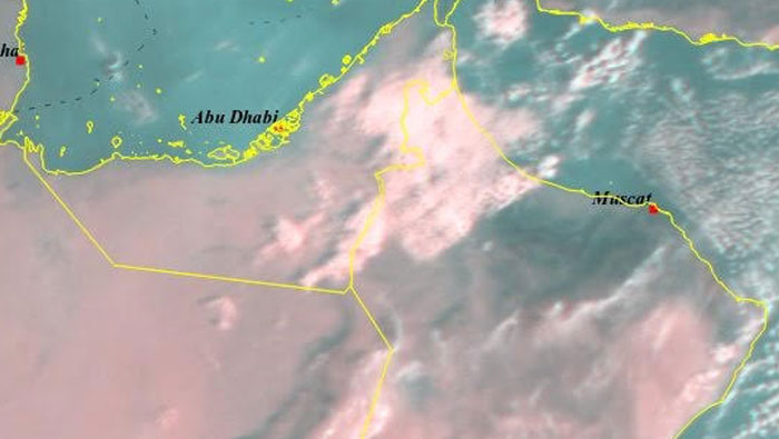 Isolated rain over parts of Oman