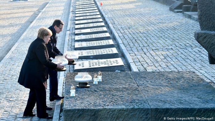 At Auschwitz, Angela Merkel expresses shame over barbaric crimes