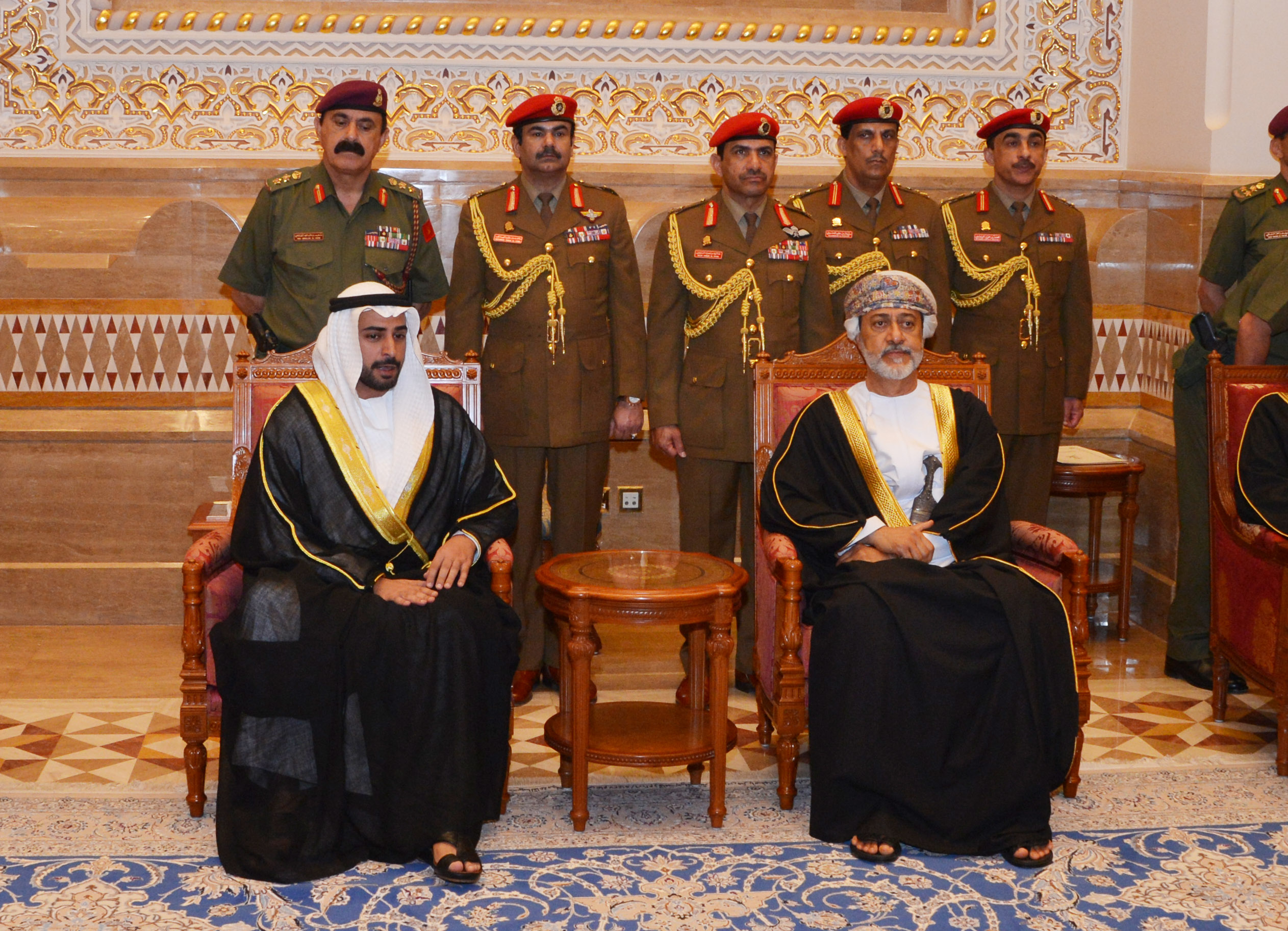 جلالة السلطان يستقبل زايد بن سلطان بن خليفة آل نهيان