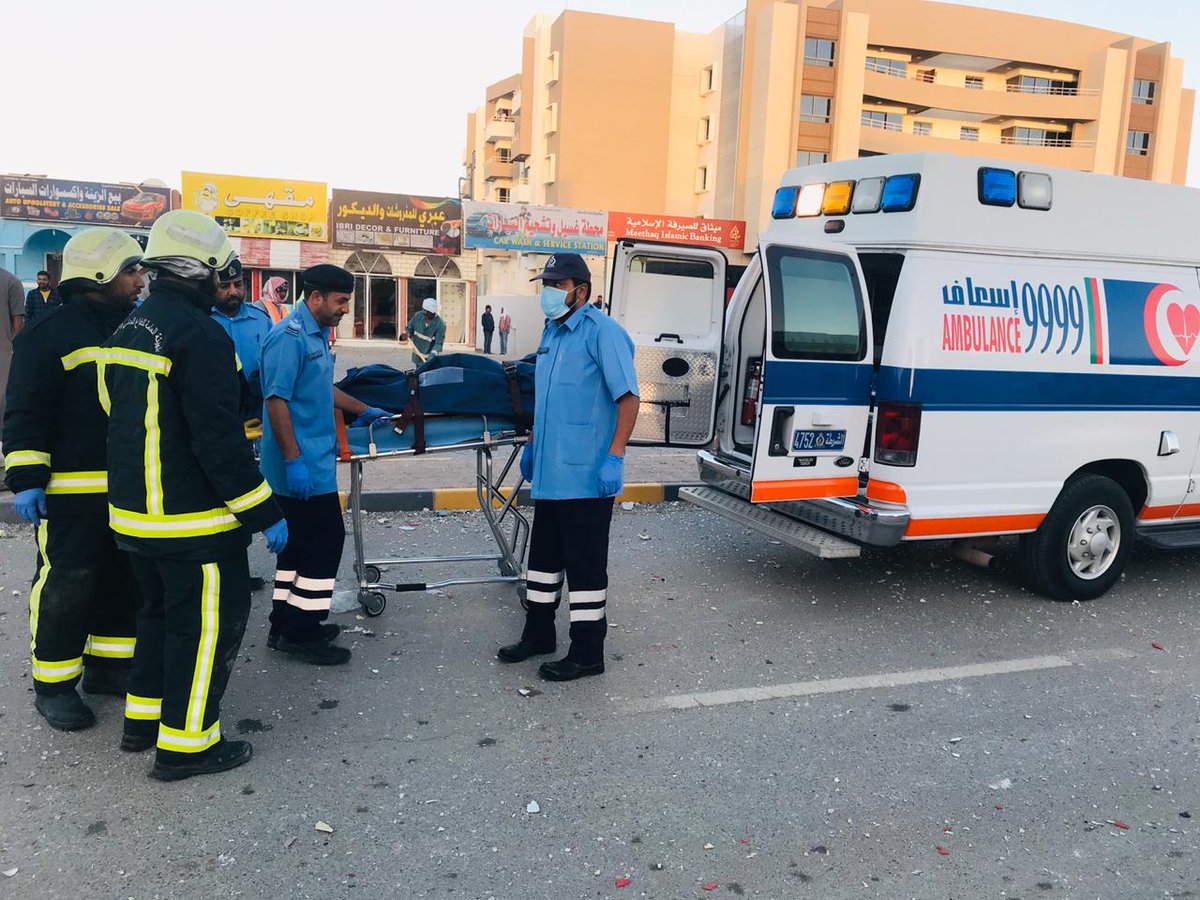 وفاة شخص بسبب إنفجار غاز الطبخ في أحد المطاعم في عبري