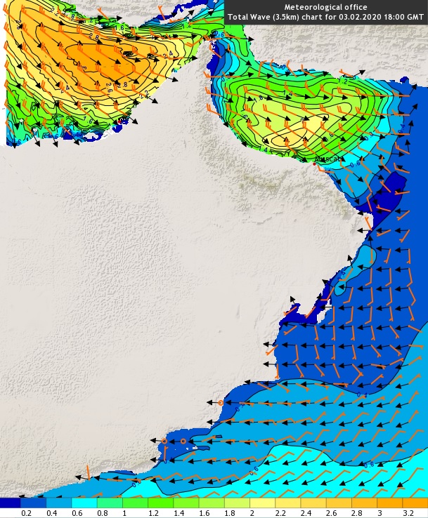 غدا..ارتفاع موج البحر على سواحل بحر عمان و محافظة مسندم