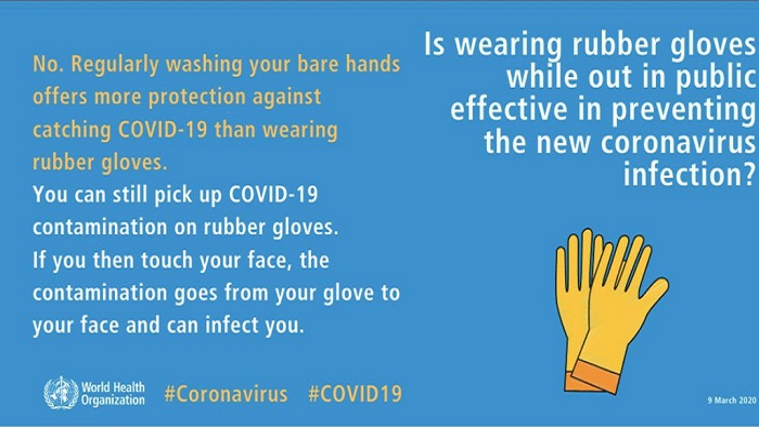 Coronavirus: Washing hands more effective than gloves: WHO