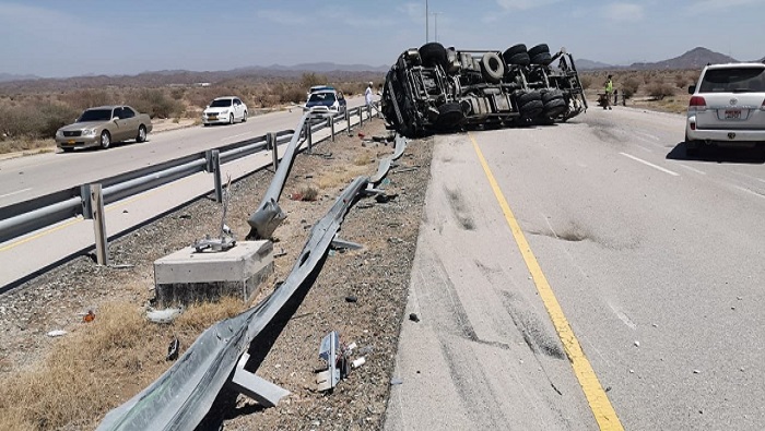 Accident on highway in Oman