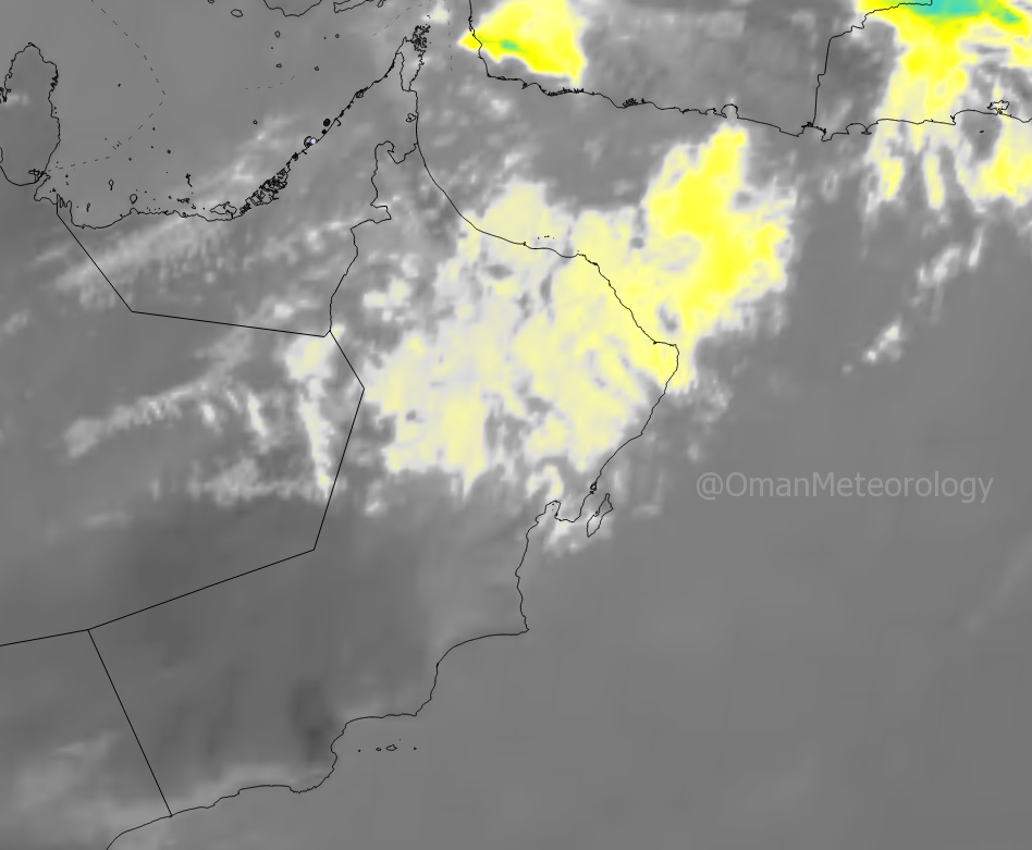 Rainfall forecast over parts of Oman