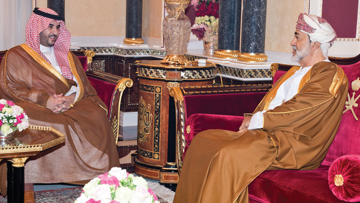 HM gives audience to Saudi Deputy Minister of Defence