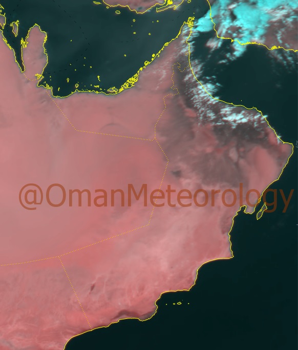 الأرصاد : استمرار  نشاط السحب الرعدية الممطرة على شرق محافظة مسندم