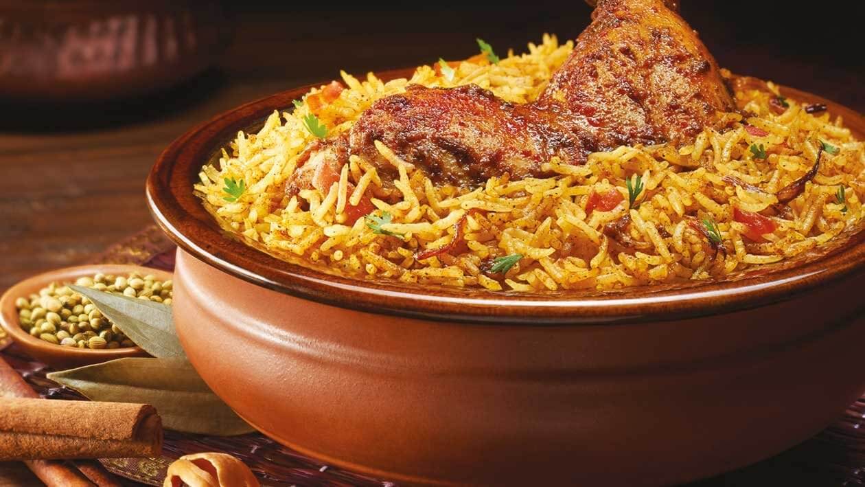 البرياني بالطريقة التقليدية