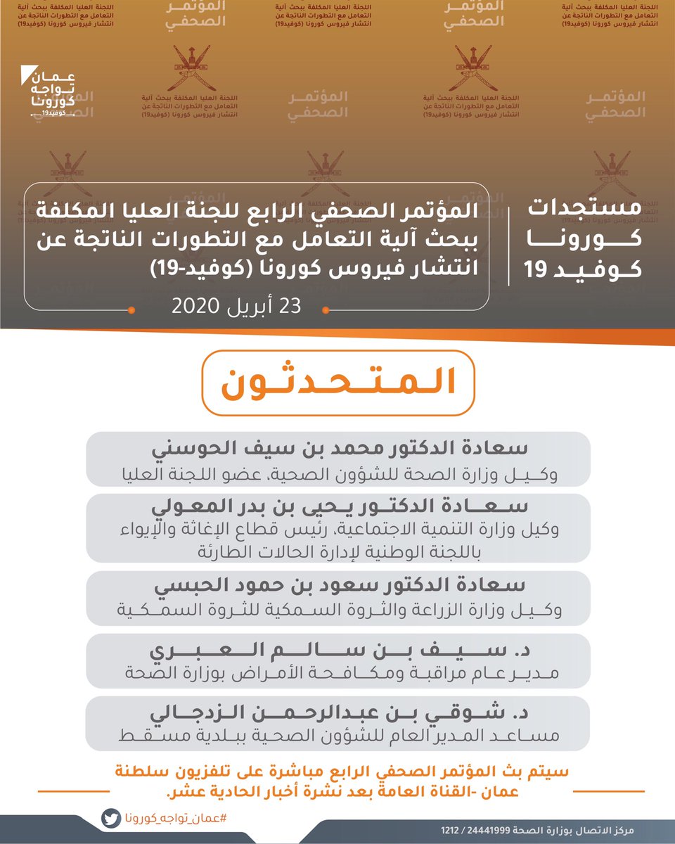 بعد قليل ..انطلاق المؤتمر الصحفي الرابع للجنة العليا