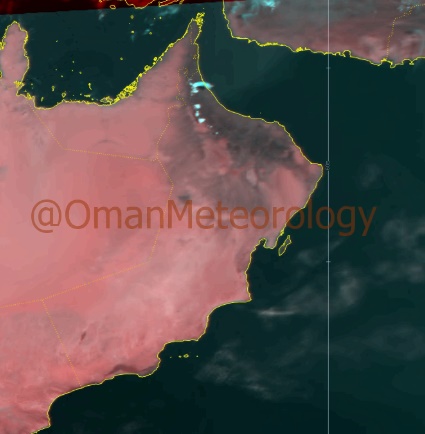 هطول أمطار متفرقة على أجزاء من محافظة البريمي