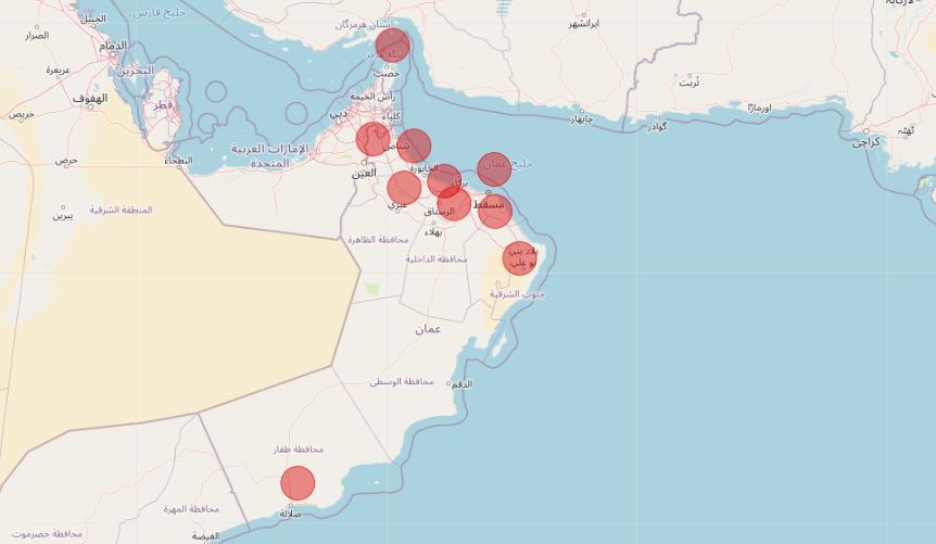 بالأرقام: توزيع إصابات "كورونا" الجديدة.. الظاهرة الأعلى بعد مسقط