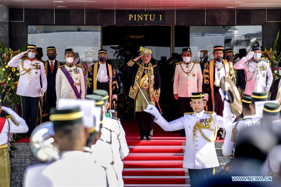 Malaysian King calls for unity, stability against COVID-19 as parliament convenes