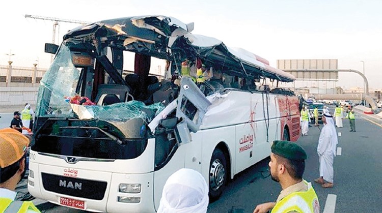 تقرير الخبراء يؤكد وقوع حادث مواصلات في دبي بسبب عيوب الطريق