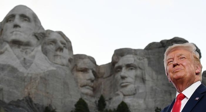 Donald Trump slams 'far-left fascism' at Mt Rushmore speech for July 4