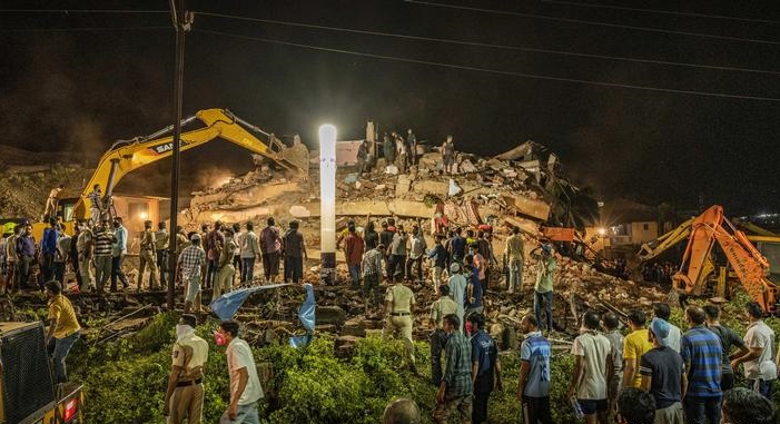 More than 60 people rescued after deadly building collapse in India
