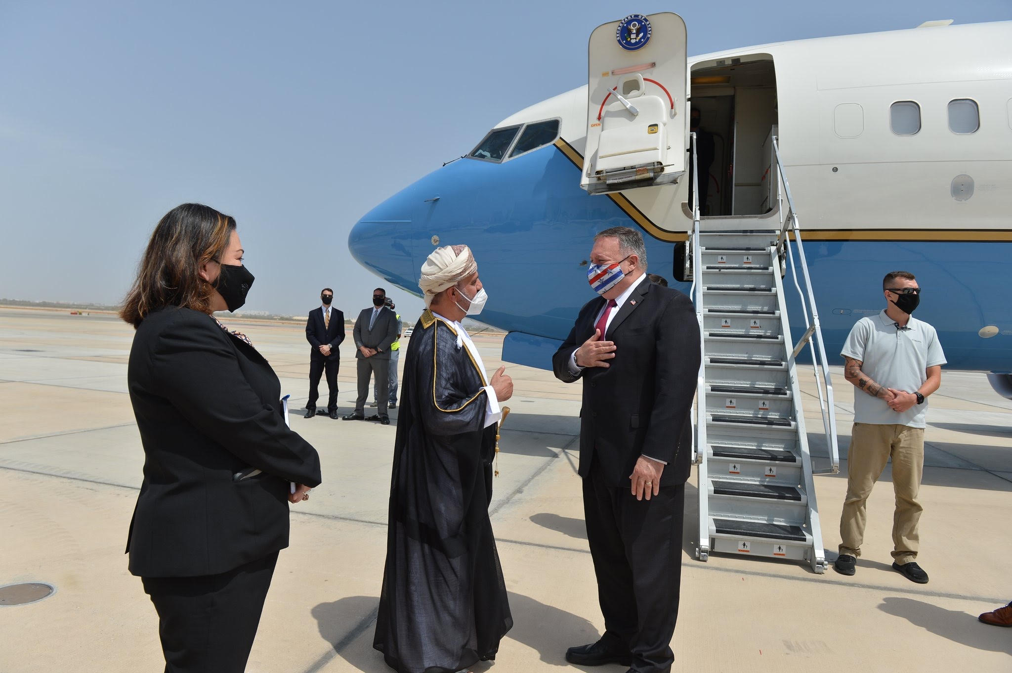 US Secretary of State Mike Pompeo arrives in Oman