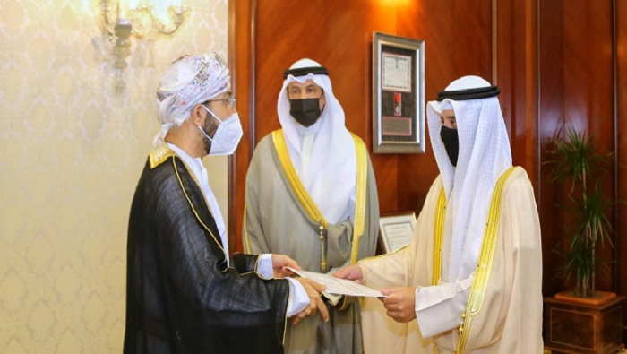 Oman's ambassador to Kuwait presents his credentials