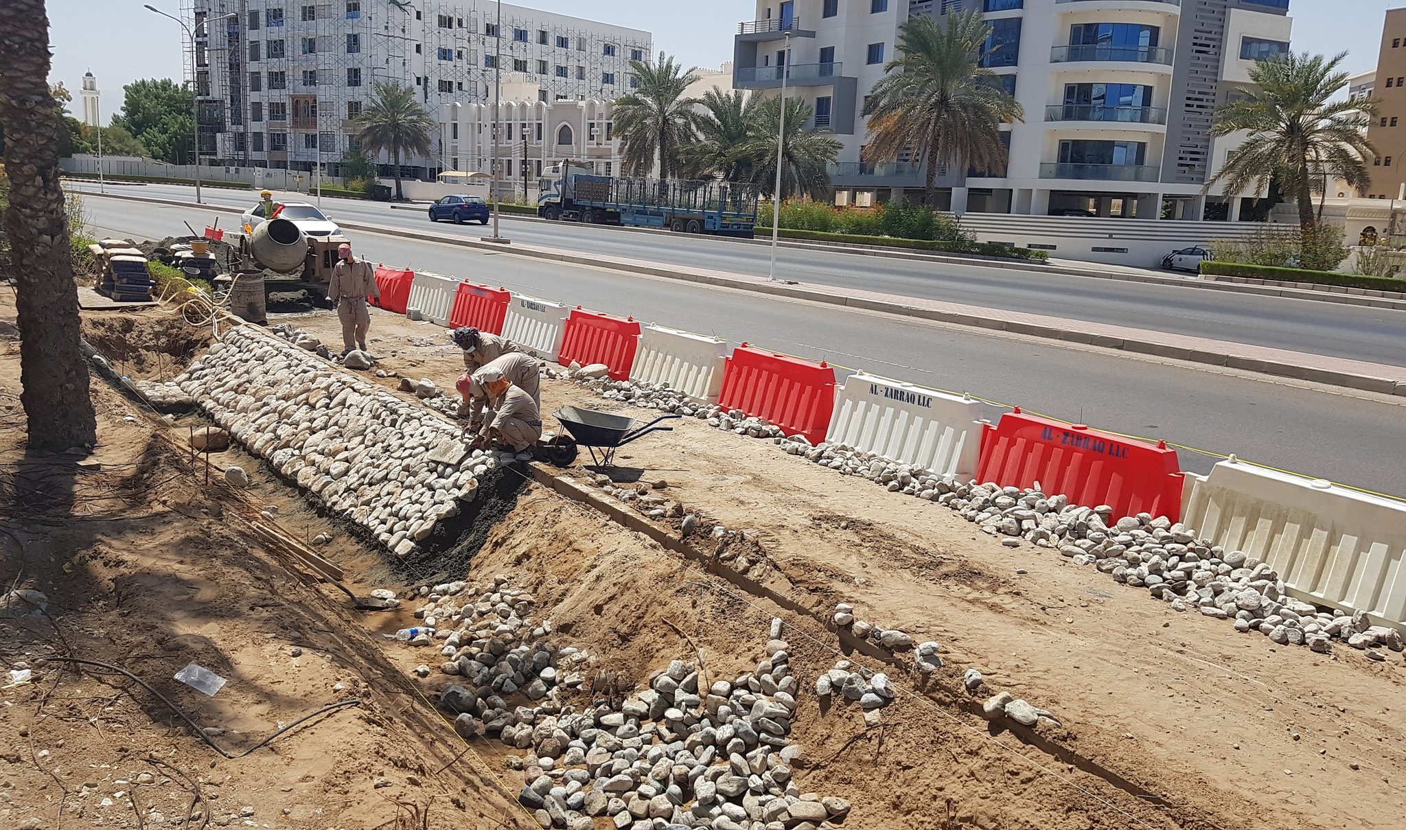Work on open drainage canal begins along Al Ghubra Street
