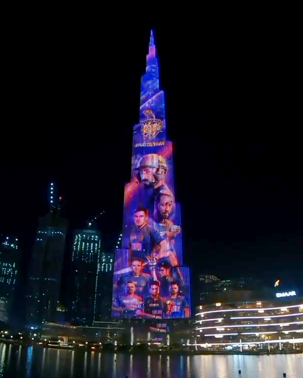 IPL 13: Burj Khalifa lights up for KKR