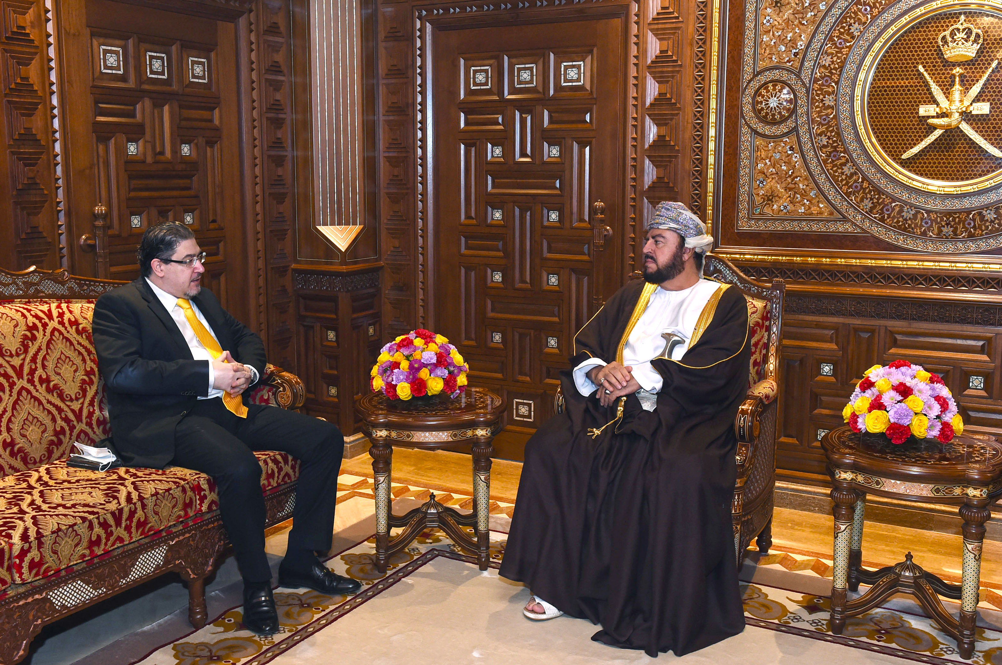 Sayyid Asa'ad bids farewell to ambassadors of Jordan, Cyprus