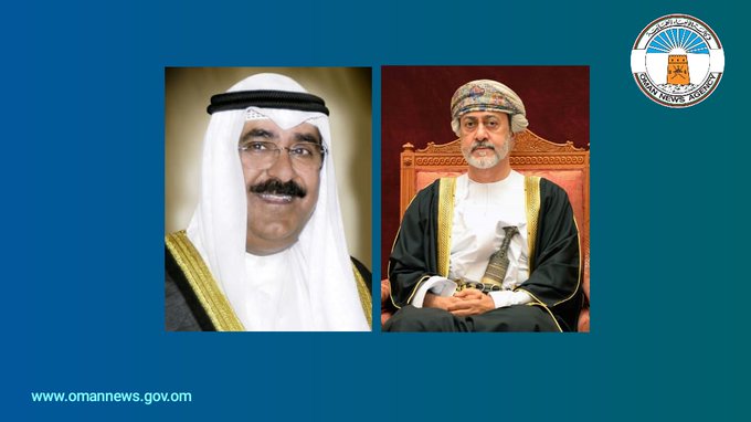 جلالة السلطان المعظم يهنئ وليّ عهد دولة الكويت