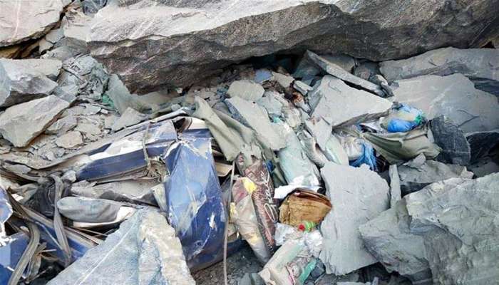 Land slide hits passenger bus in north Pakistan, kills 16