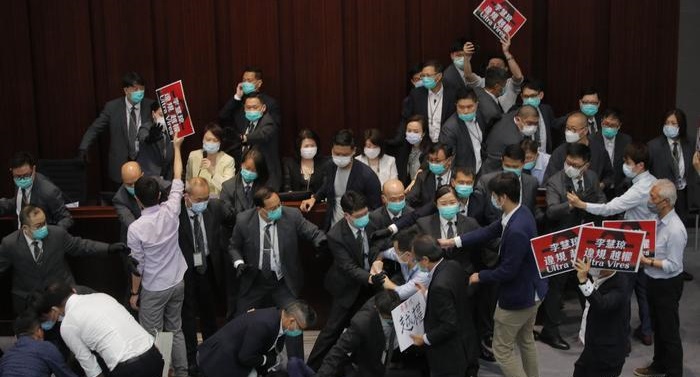 Hong Kong lawmakers arrested for legislature protest