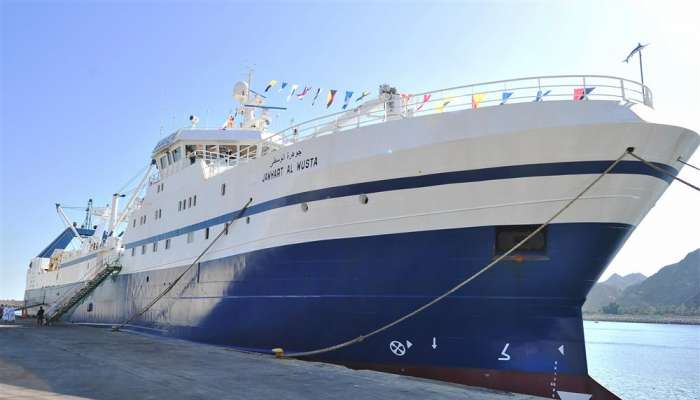 سفينة جوهرة الوسطى تنضمّ إلى أسطول شركة الوسطى للصناعات السمكية