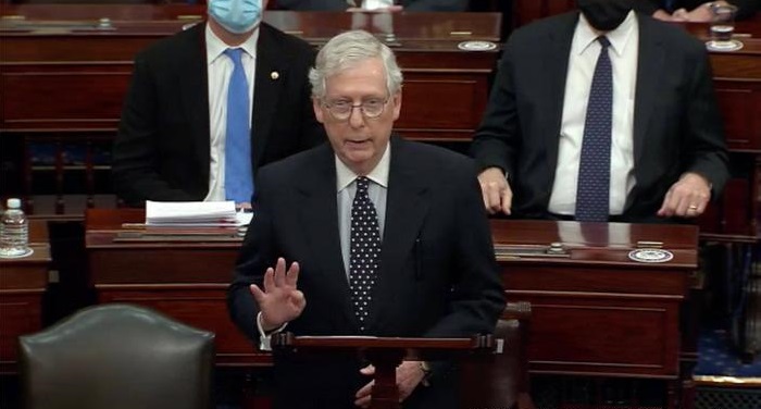 US Senator Mitch McConnell blames Trump for provoking Capitol mob