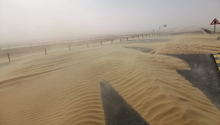 Wind speed exceeding 20 knots at some parts of Oman