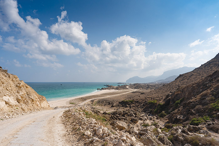 Dhofar's long pristine white sand beach