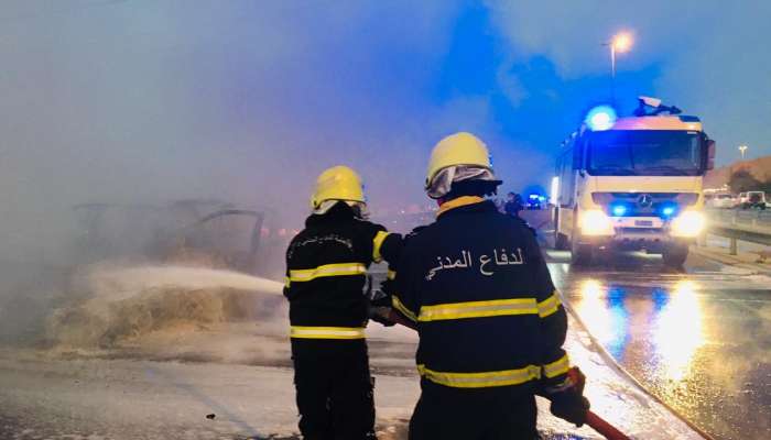 Car catches fire in Oman