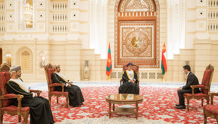 His Majesty receives Ambassadors' Credentials