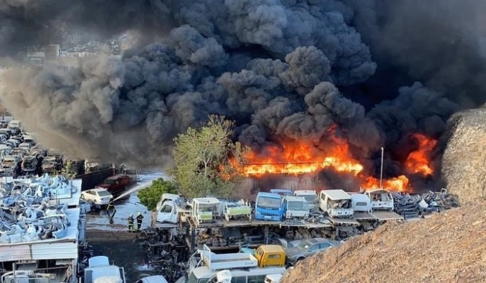 What caused the Wadi Kabir fire?