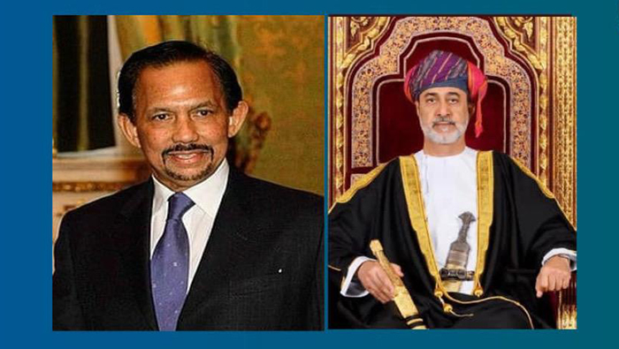 His Majesty greets Sultan of Brunei Darussalam