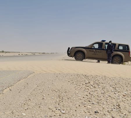 Sand dunes on Marmul-Harweel road: ROP cautions