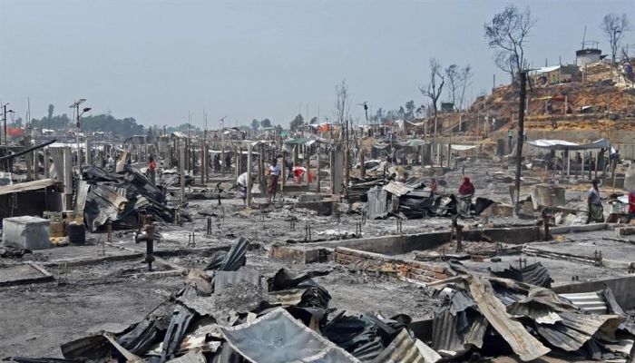 مصرع 15 شخصا و400 مفقود في حريق مخيم اللاجئين الروهينجا في بنجلاديش