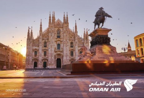 الطيران العماني يعاود رحلاته إلى ميلانو بدءًا من الغد