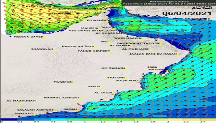 Oman weather: High waves expected