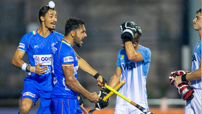 India beat Argentina in FIH Pro League