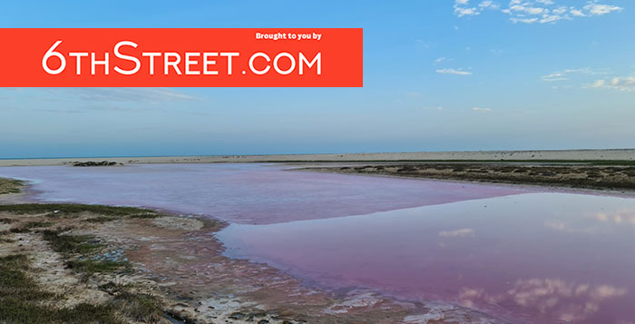 The picturesque 'pink lakes' of Oman