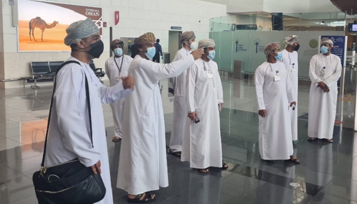ROP and Health Ministry officials visit Salalah Airport in Oman amid Covid-19