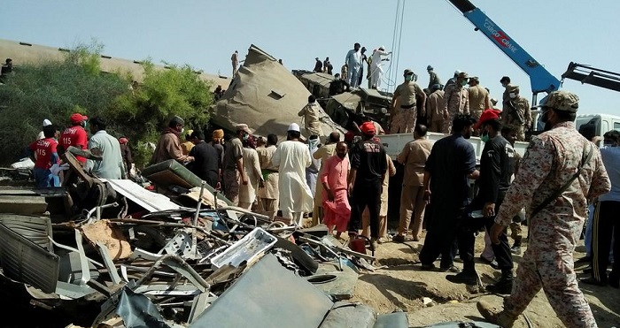 Death toll from train collision in Pakistan's Sindh reaches 62