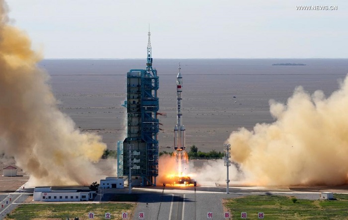 China launches first crew mission for space station construction