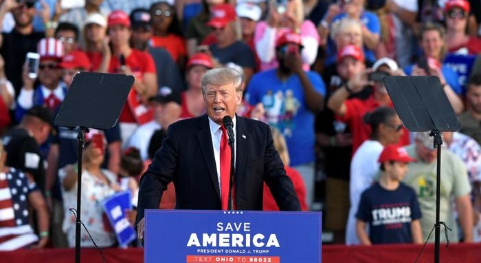 Ex-President Trump holds first rally since leaving office
