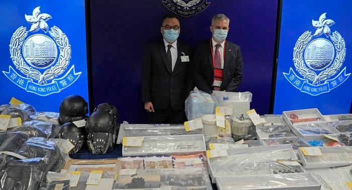 Hong Kong police arrest 9 over alleged bomb plot
