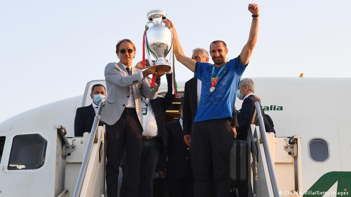 Italy's football heroes return after Euro 2020 triumph